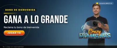 Banner de bienvenida de bet4 Peru con juegos de casino y deportes